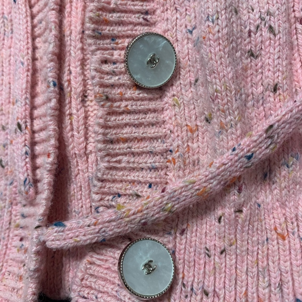 CHANEL Pink Button-Up Cardigan - Picture 2 of 10
